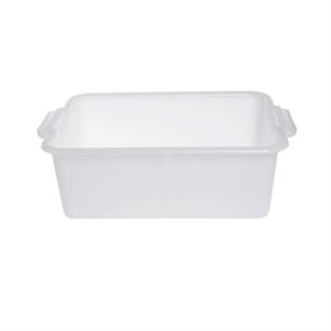 Bac à vaisselle blanc, 20 x 15 x 7 po. (50.8 x 38.1 x 17.8cm)
