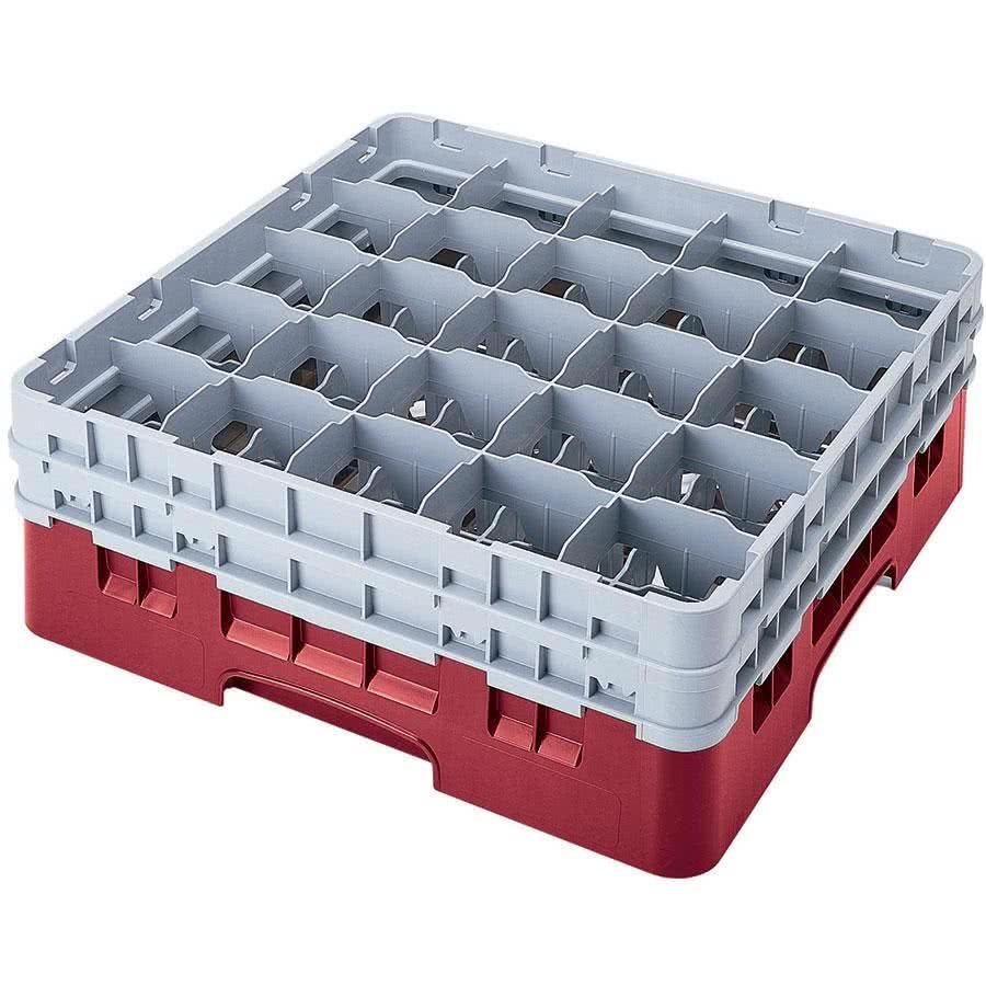 Glass Rack, 25 Compartments, Medium, 2 Extenders, "Tzanet Logo"