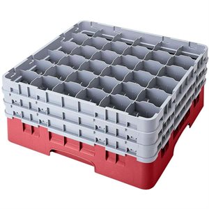 Glass Rack, 36 Compartments, Tall, 3 Extenders, "Tzanet Logo"