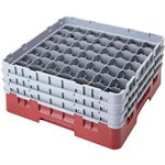 Glass Rack, 49 Compartments, Short, 1 Extender, "Tzanet Logo"