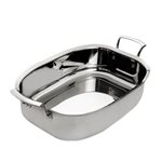 Roast Pan, Oval, Tri-Ply Stainless Steel, 14 X 10.2 X 3.7"