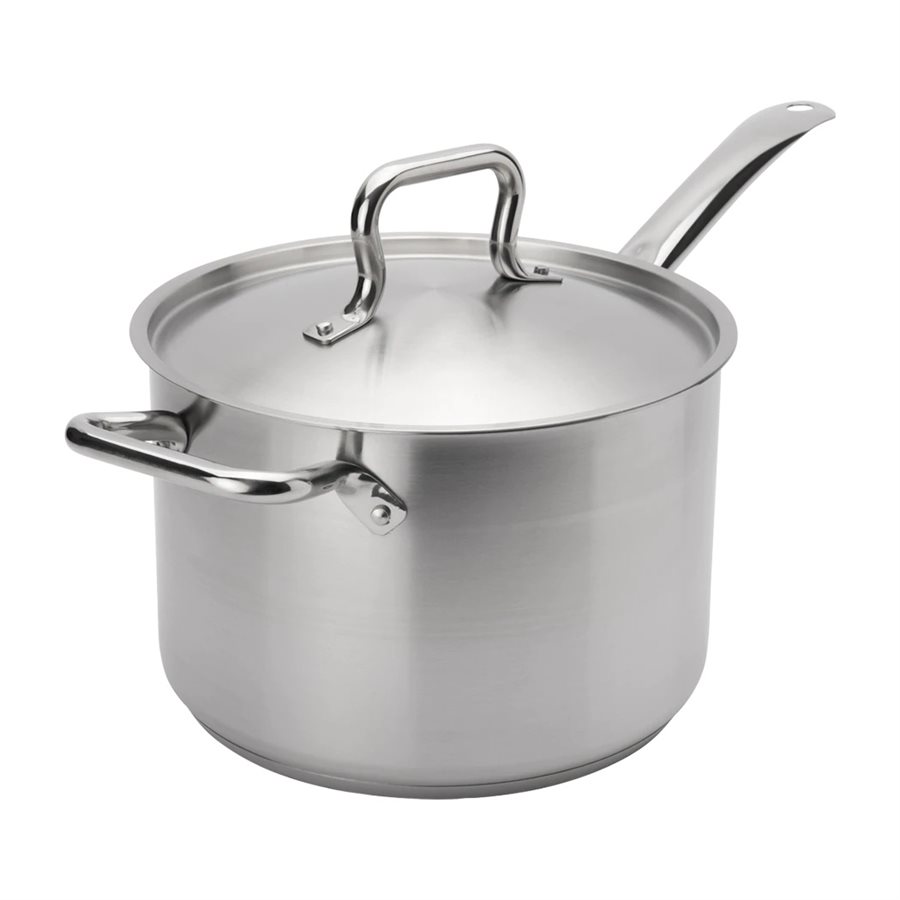 Elements Sauce Pan with Lid 7.5QT / 5L, Stainless Steel