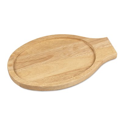 Serving Trivet 12-1/2" × 7-3/4" , Wood, Oval