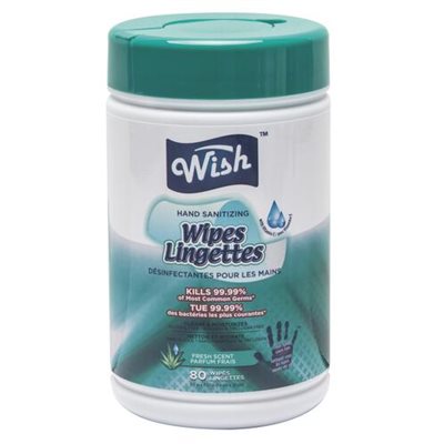 Hand Sanitizing Wipes - 80 per container