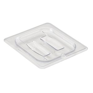 Cambro Camwear 60CWCH135 Clear, Polycarbonate, Flat Lid (1/6 Size)