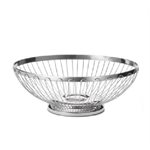 Basket, Stainless Steel, Oval, 6" Diameter, "Regent"