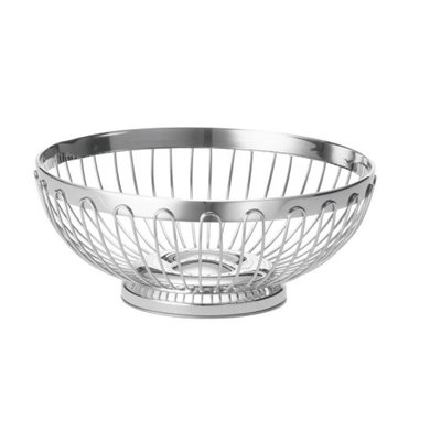 Basket, Stainless Steel, Round, 7" Diameter, "Regent"