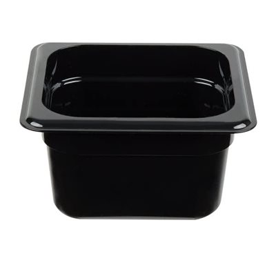 Cambro Recipient Alimentaire 1/6 x 4po Noir