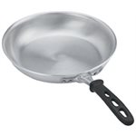 Fry Pan, Aluminum, Natural Finish, Silicone Handle, 8" Diameter