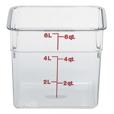 Boîte de Rangement, Cambro 6SFSCW135 6 Qt. Claire