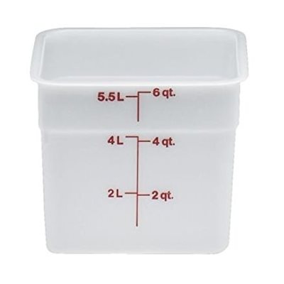 Cambro 6SFSP148 6 Qt. Food Storage Container - White