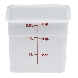 Cambro 6SFSP148 6 Qt. Food Storage Container - White