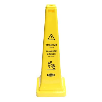 SAFETY CONE, YELLOW "WET FLOOR"