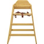 NATURAL WOODEN BABY HIGH CHAIR