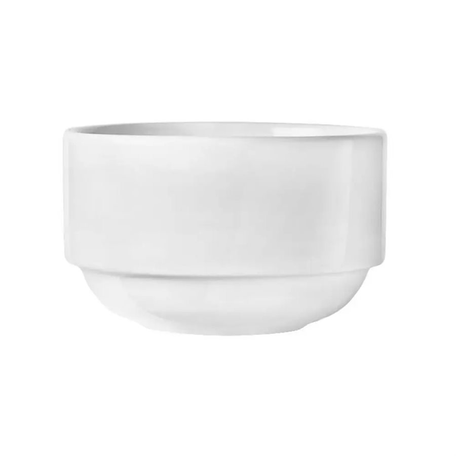 Bowl Sooup Round Stacking 10Oz , Porcelain, Bright White