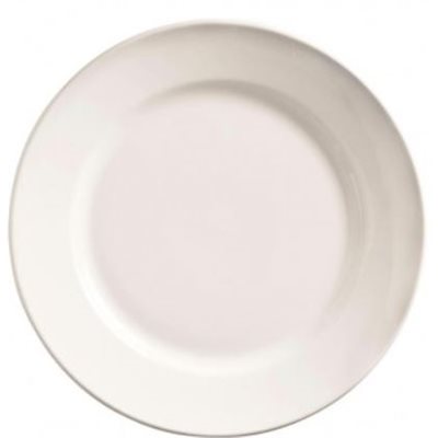 Assiette Ronde, Bord Roulé, Diamètre 11 Po (28 CM), "Porcelana"