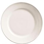 Plate, Round, Rolled Edge, 11" Diameter (28 CM), "Porcelana"