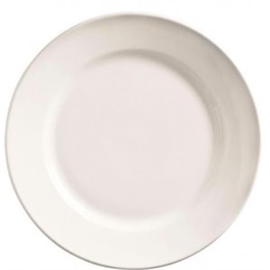 Assiette Ronde, Bord Roulé, Diamètre 11 Po (28 CM), "Porcelana"