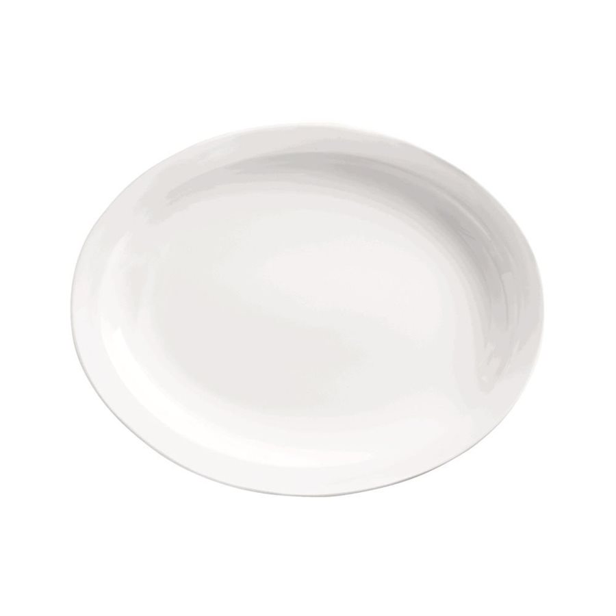 Plate, Oval, 9.75", "Porcelana"