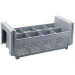 Flatware Basket, 8 Compartment - Gray