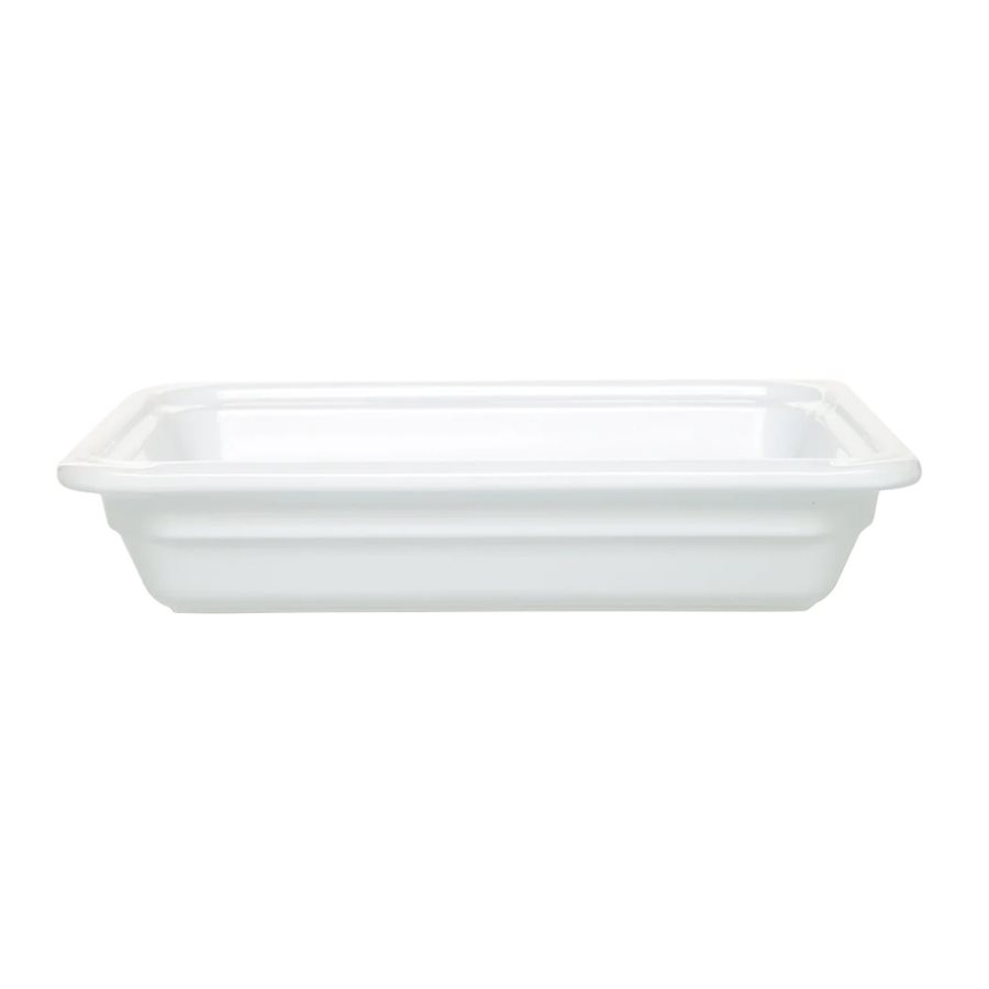 Ceramic Insert Food Pan 4.7 QT / 4.4 L , White, 1/2 Size