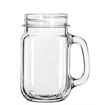 Verre, Pot Mason A Poignée, 16 Oz / 473 ML, 12/Caisse