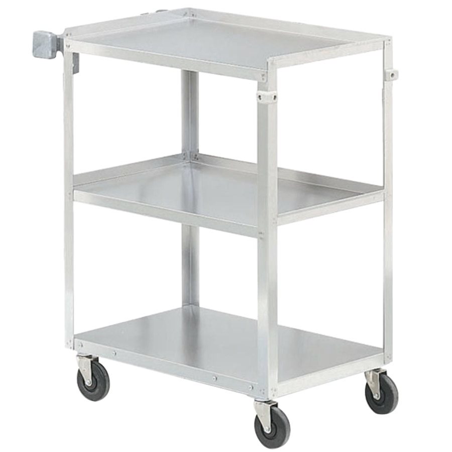 Utility Cart, 3 Shelf, Stainless Steel, 30.8 X 17.75 X 33.75"