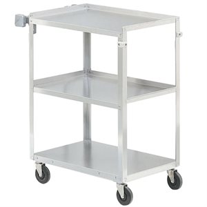 Utility Cart, 3 Shelf, Stainless Steel, 30.8 X 17.75 X 33.75"