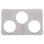 Adaptor Plate, Three 6-3/8" Holes, Stainless Steel