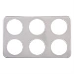 Adaptor Plate, Six 4 3/4" Holes, Stainless Steel