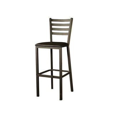 Barstool w/Back, Black Frame