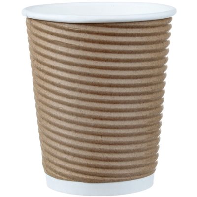  TASSES À CAFÉ ISOLÉES ET ONDULÉES 295ML - 100/PQ