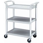 Utility Cart, 3 Shelves, 32.9 x 16 x 38"(83 x 40.6 x 96.5CM), Gray