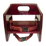 Booster Chair (Stacking), Waist&Chair Straps, Mahogany