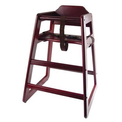 Wooden Baby High Chair (Ships Unassembled), Mahogany