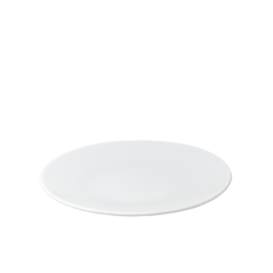 Assiette Ronde 10po. , Blanc, Forme Coupe