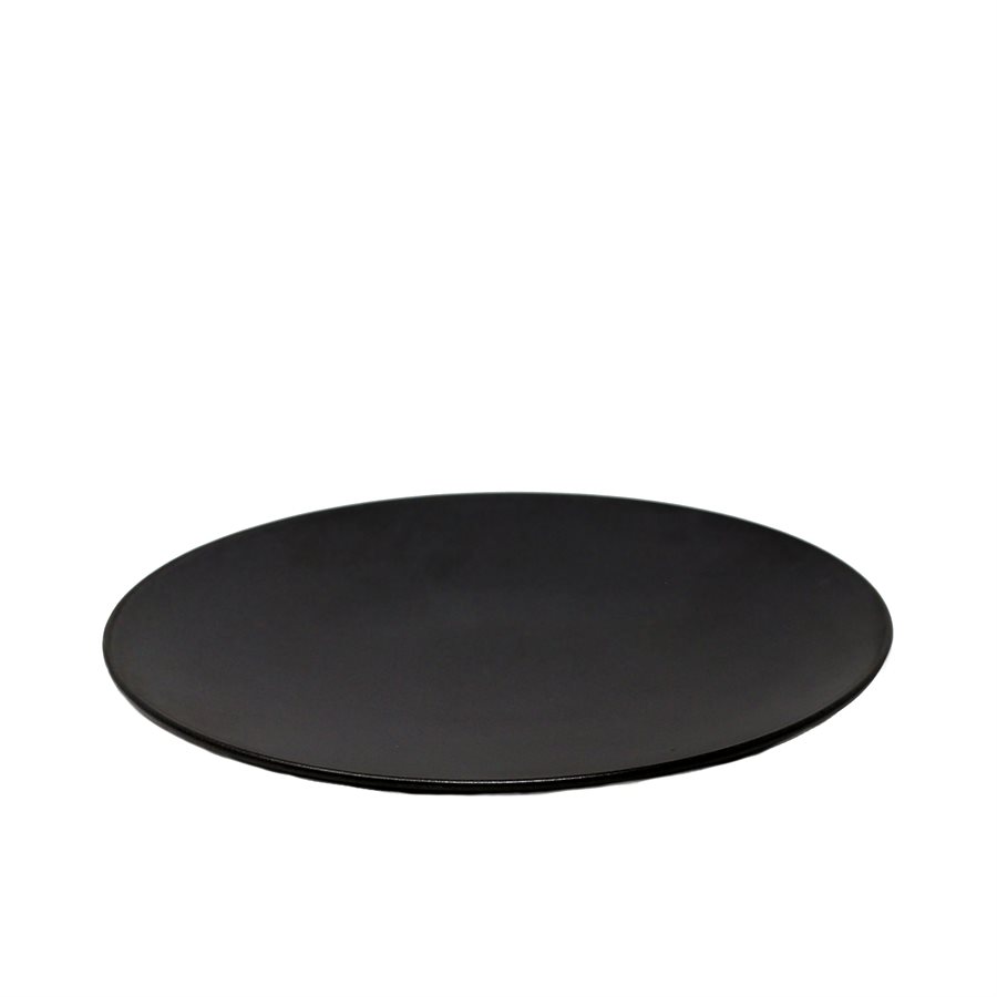 Assiette Ronde 10.8po. , Noir, Forme Coupe