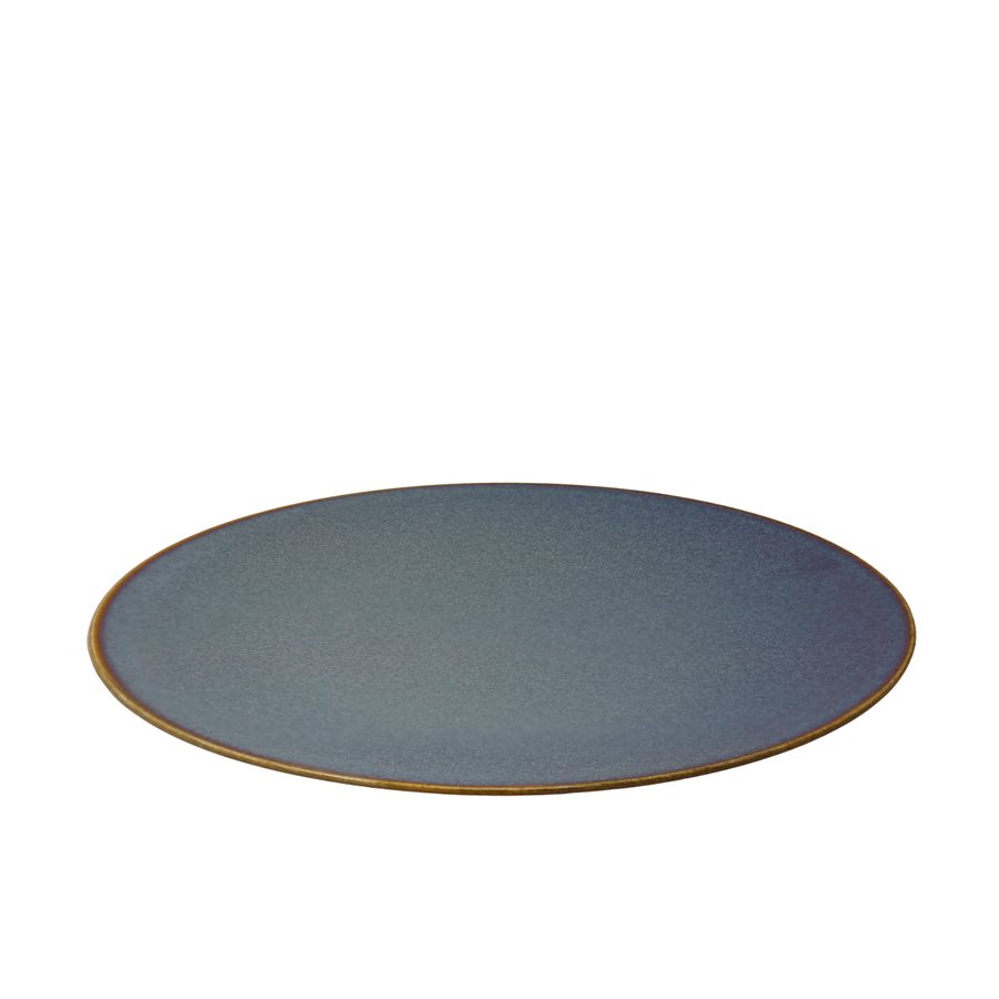 COUPE SHAPE ROUND PLATE 12.8'' , AZURE