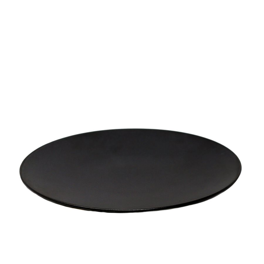 Assiette Ronde 12.8po. , Noir, Forme Coupe