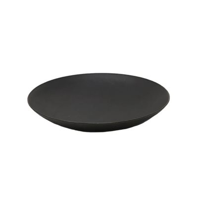 Assiette À Soupe 9.8po. , Noir, Forme Coupe, Ronde