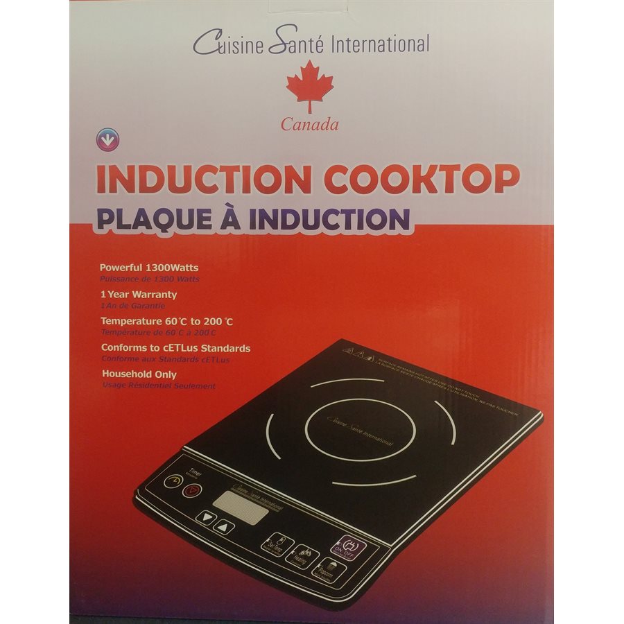 Induction Cooktop, 120 Volts, 1300 Watts, (60-200°C)