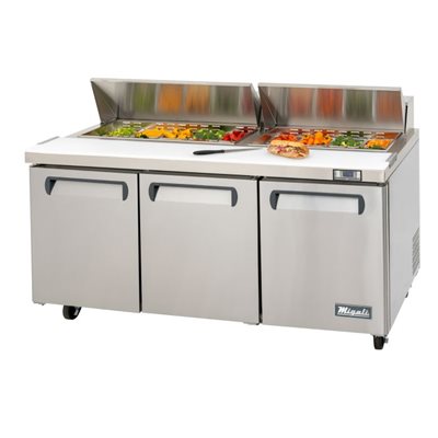 18 Pans Sandwich Preparation Table 72" (Pans are not included), 24.5 Cu. Ft.