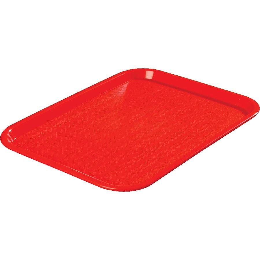 Tray, Cafeteria/Fast Food, Red, 10 X 14"