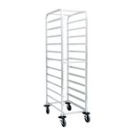 Chariot en aluminium 12 tablettes, 20 1/4" de large avec barres de renforcement au milieu Chariot en aluminium 12 tablettes, 20 1/4" de large avec barres de renforcement au milieu