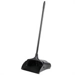 Dust Pan, Lobby, Upright, Pro Plastic, 27.5" Handle, Black