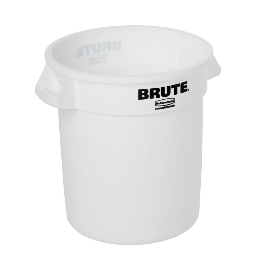 Bac/Poubelle, Multifonction, 37.9 Litres, Signé "Brute", Blanc