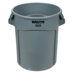 Heavy-duty gray trash container 20 gallons