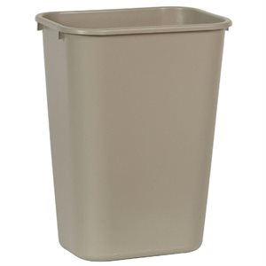 Wastebasket (Trash Can),Large, 41 Qt, Beige