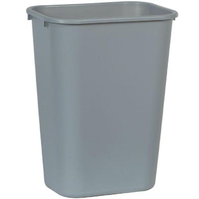 Wastebasket (Trash Can),Large, 41 Qt, Gray