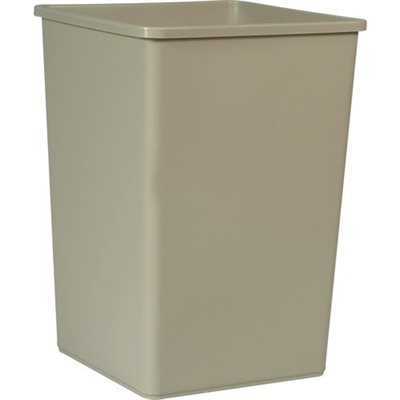 Poubelle, Carré, 32 Gal (132.5L), Beige